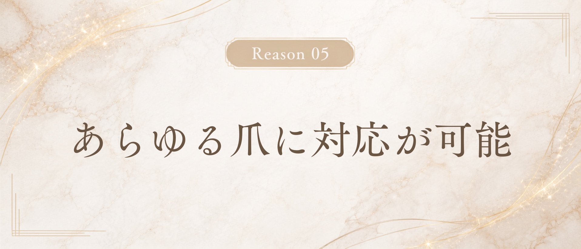 理由5: あらゆる爪に対応が可能